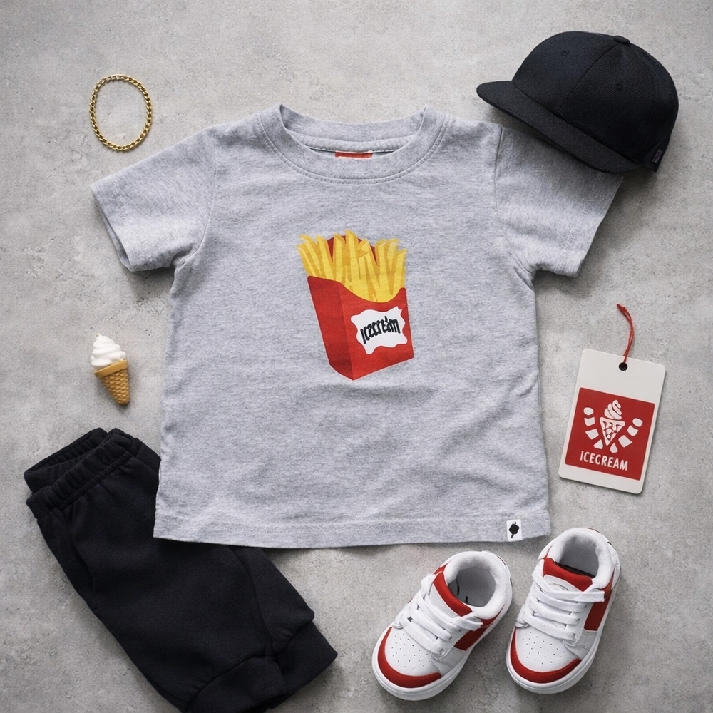 ICECREAM x Billionaire Boys Club Toddler Tee 2T Fries “No Ketchup”